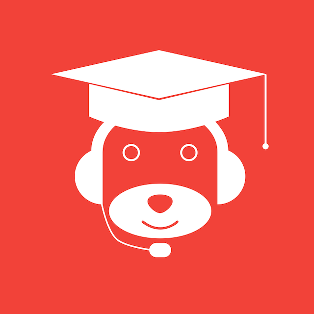 Podrover logo with a graduation hat